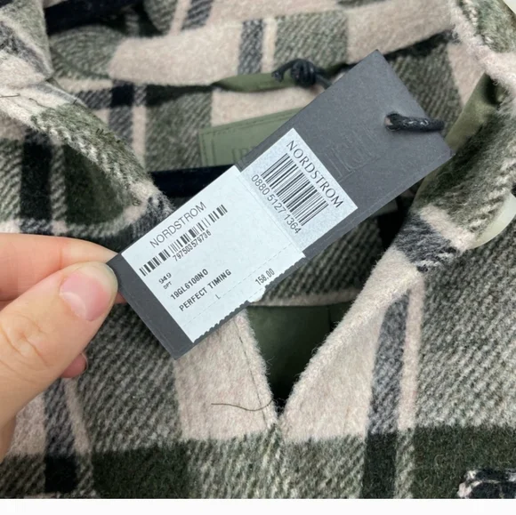 BlankNYC Plaid Shacket/Coat Pink and Green NWT - Picture 4 of 5